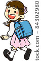 背著淺藍色書包的小學生 84302980