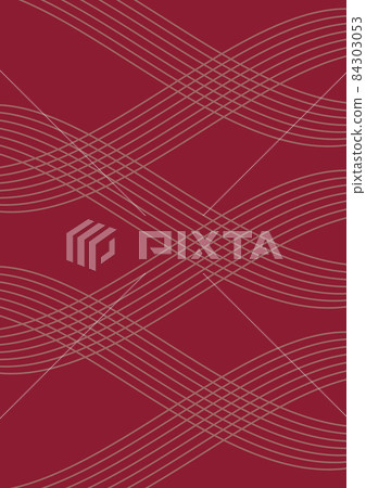 Line background Enji (background material) 7 crosses of thin wavy lines 84303053