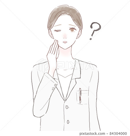 Female doctor in doubt - Stock Illustration [84304000] - PIXTA