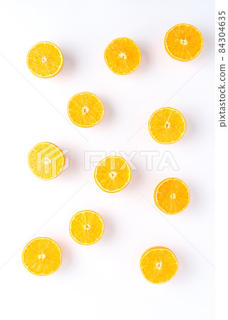 Fresh oranges isolated on white background Fresh oranges isolated on white background 84304635