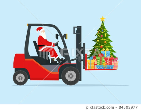 Santa Claus in Red Forklift Santa Claus in Red Forklift 84305977