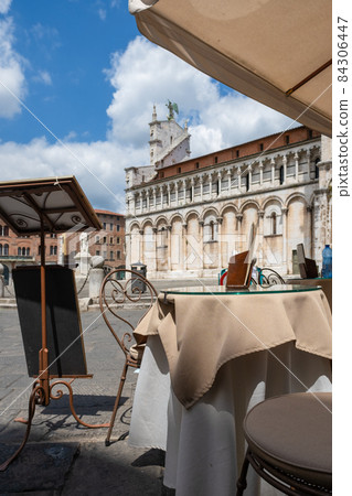 Cafe bar restaurant near San Michele in Foro in Lucca Italy Cafe bar restaurant near San Michele in Foro in Lucca Italy 84306447