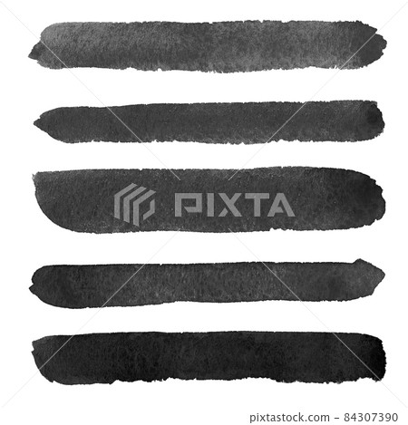 Abstract black watercolor lines for your project 84307390