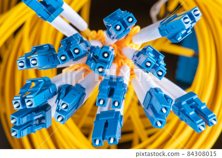 Set of Optical fiber patch cord cables with LC connectors Set of Optical fiber patch cord cables with LC connectors 84308015