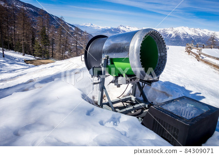 Snow gun in a ski resort Snow gun in a ski resort 84309071