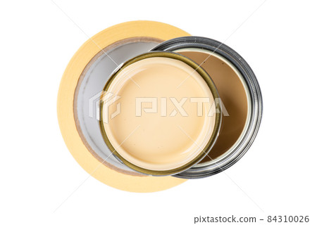 Paint can and painters tape top view 84310026