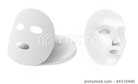 Facial mask beauty pack. Cosmetic mask sheet design Facial mask beauty pack. Cosmetic mask sheet design 84310400