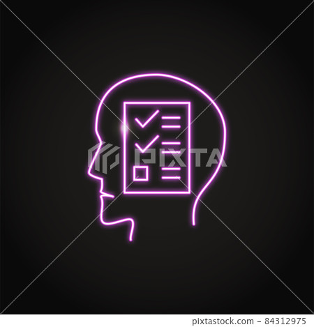 Neon obsessive-compulsive disorder icon in line style 84312975