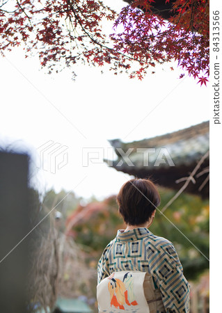 一個和服女人的背面 84313566