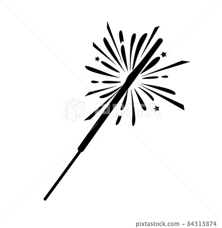 Sparkler is a festive Christmas and New Year paraphernalia. Vector 84313874