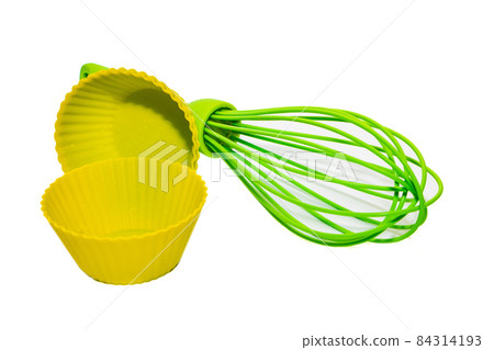 Set of silicone cooking utensils isolated on white background Set of silicone cooking utensils isolated on white background 84314193