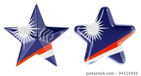 Stars with Marshallese flag, 3D rendering Stars with Marshallese flag, 3D rendering 84314939