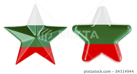 Stars with Bulgarian flag, 3D rendering Stars with Bulgarian flag, 3D rendering 84314944