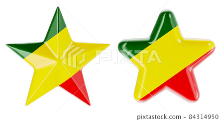 Stars with Congolese flag, 3D rendering Stars with Congolese flag, 3D rendering 84314950