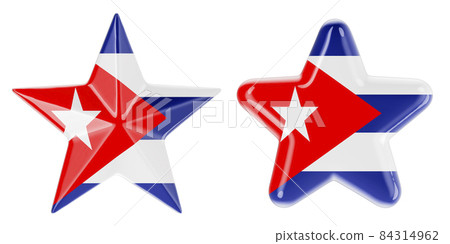 Stars with Cuban flag, 3D rendering Stars with Cuban flag, 3D rendering 84314962