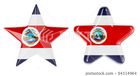 Stars with Costa Rican flag, 3D rendering Stars with Costa Rican flag, 3D rendering 84314964