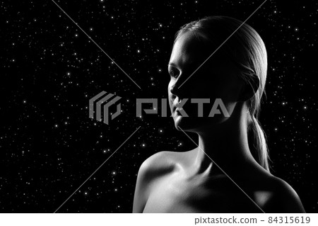 topless woman on black topless woman on black 84315619