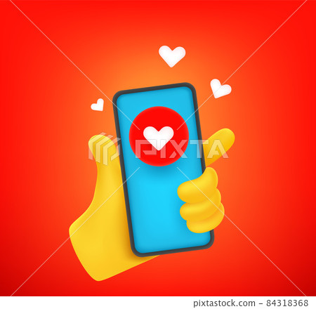 Social media application concept. Comic style vector illustration Social media application concept. Comic style vector illustration 84318368