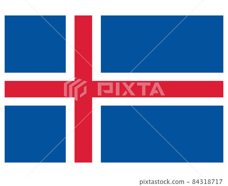 Flag of the Iceland. National Iceland flag sign. flat style. Flag of the Iceland. National Iceland flag sign. flat style. 84318717