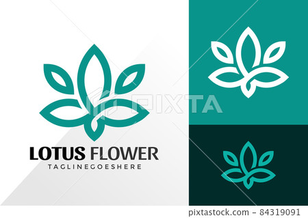 Lotus Flower Spa Logo Vector Design, Creative Logos Designs Concept for Template 84319091