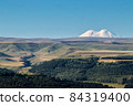 Big snowy mountain Elbrus beautiful nature landscape, Long distance view. 84319400