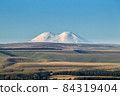 Snowy mountain Elbrus beautiful nature landscape, Long distance view. 84319404