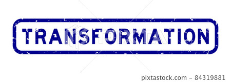 Grunge blue vtransformation word square rubber seal stamp on white background Grunge blue vtransformation word square rubber seal stamp on white background 84319881