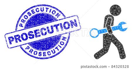 Textured Prosecution Round Watermark and Serviceman Triangle Icon Textured Prosecution Round Watermark and Serviceman Triangle Icon 84320328