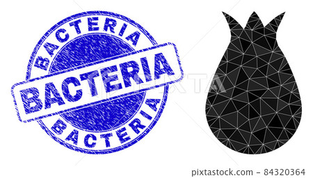 Textured Bacteria Round Badge And Alien Egg Lowpoly Icon Textured Bacteria Round Badge And Alien Egg Lowpoly Icon 84320364