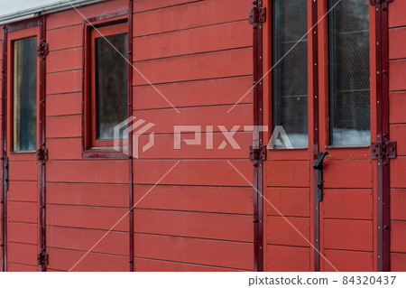 wall of an vintage postal boxcar wall of an vintage postal boxcar 84320437