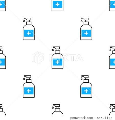 Alcohol hand disinfection seamless background. Coronavirus hand gel disinfect bottle alcohol Alcohol hand disinfection seamless background. Coronavirus hand gel disinfect bottle alcohol 84321142