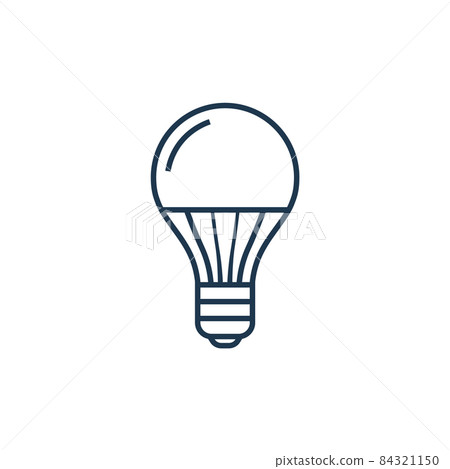 LED bulb line icon. Light flashlight led vector economic energy idea logo LED bulb line icon. Light flashlight led vector economic energy idea logo 84321150