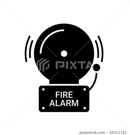 Fire alarm emergency vector icon. Fire alert danger symbol 84321181