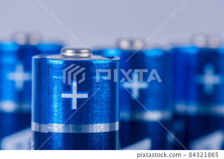 Battery AA size with selective focus on single one Battery AA size with selective focus on single one 84321865