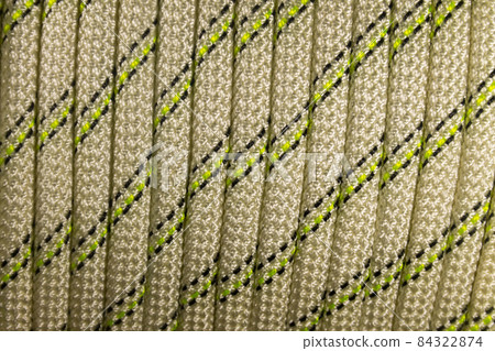 Close-up of coiled sport climbing rope Close-up of coiled sport climbing rope 84322874