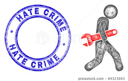 Scratched Hate Crime Stamp and Network Irregular Mesh Thief Steal Spanner Icon Scratched Hate Crime Stamp and Network Irregular Mesh Thief Steal Spanner Icon 84323841