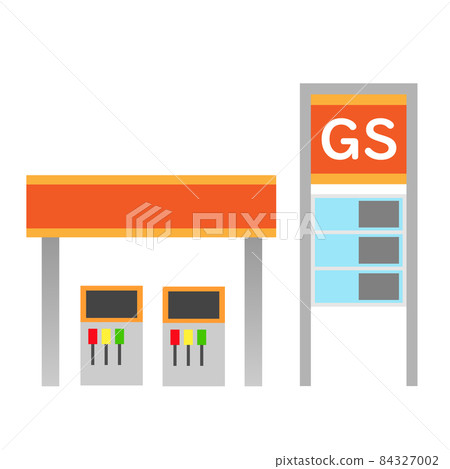 Illustration of a gas station. Illustration of a gas station. 84327002