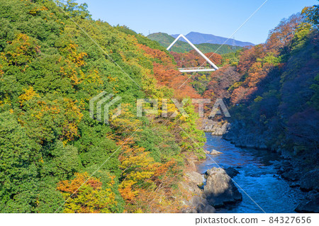 Takatsudo Gorge Takatsudo Gorge View from Takatsudo Bridge Autumn leaves and autumn scenery 84327656