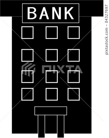 簡單的銀行剪影材料 簡單的銀行剪影材料 84327697