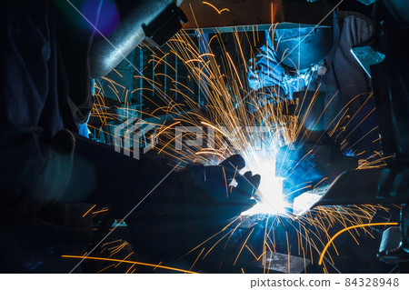 worker with protective mask welding metal worker with protective mask welding metal 84328948