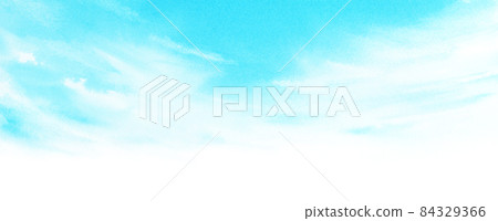 Cirrus cloud sky watercolor painting 84329366