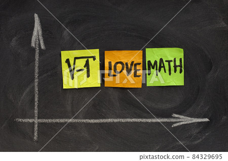 I love math - concept on blackboard I love math - concept on blackboard 84329695