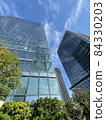 Blue sky and high-rise office building (Osaka) 84330203