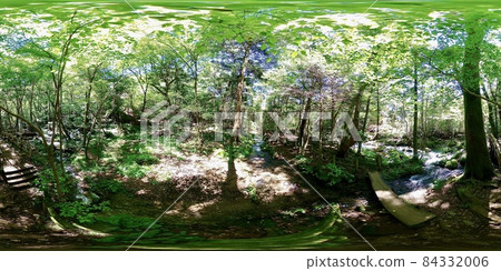 360度球面照片精進澤春天,水在樹上流淌的夏末,給人一種清爽的感覺 360度球面照片精進澤春天,水在樹上流淌的夏末,給人一種清爽的感覺 84332006