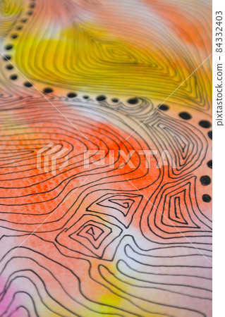 淺色和精細的圖案紋理與水彩應用的線條 淺色和精細的圖案紋理與水彩應用的線條 84332403