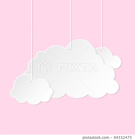 Cloud paper cut white flat set. 3D origami weather infoboard advertising postcard blank banner cloudy file storage. Sticker sale promotion important info discount label icon meteorology cartoon style Cloud paper cut white flat set. 3D origami weather infoboard advertising postcard blank banner cloudy file storage. Sticker sale promotion important info discount label icon meteorology cartoon style 84332473