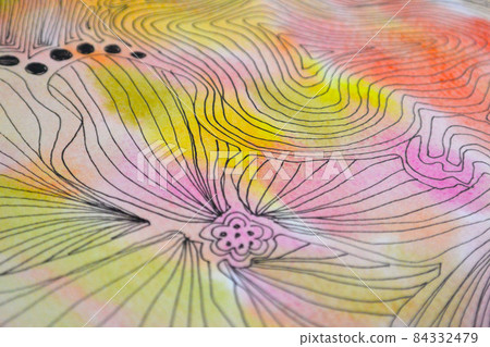 Pattern using pale and delicate lines of pink and orange Pattern using pale and delicate lines of pink and orange 84332479