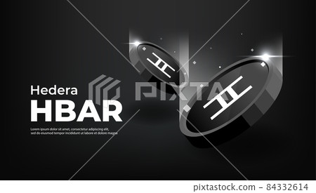 Hedera (HBAR) coin banner. HBAR coin... - Stock Illustration [84332614] -  PIXTA