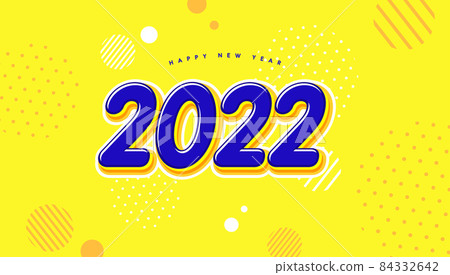 Happy New Year 2022 text design. Brochure design template, card, banner. Vector Happy New Year 2022 text design. Brochure design template, card, banner. Vector 84332642