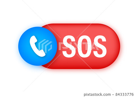 SOS emergency call. 911 calling. A cry for help. Vector stock illustration. SOS emergency call. 911 calling. A cry for help. Vector stock illustration. 84333776